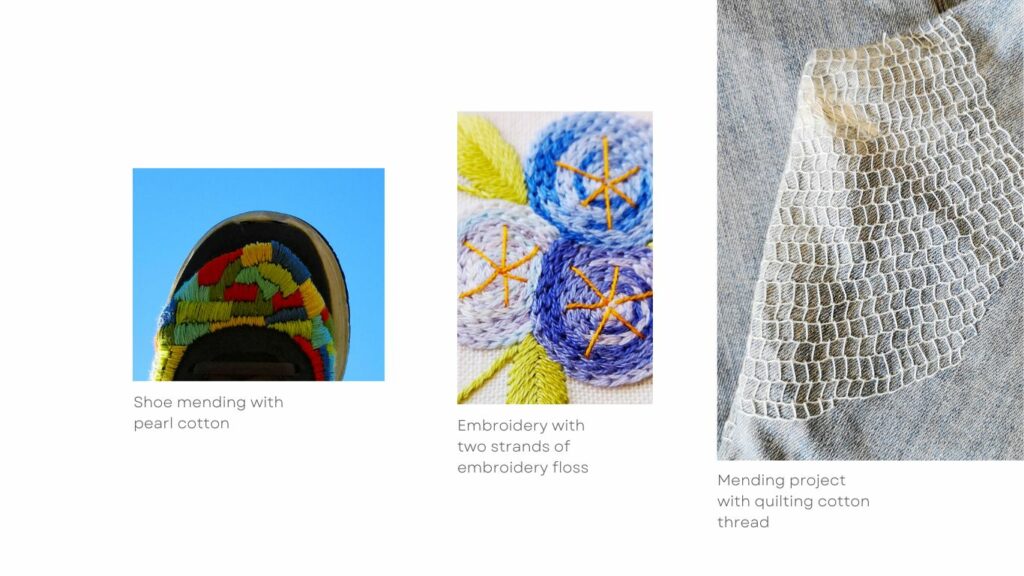CottonEmbroideryFloss: Mending project: HandEmbroideryThreads