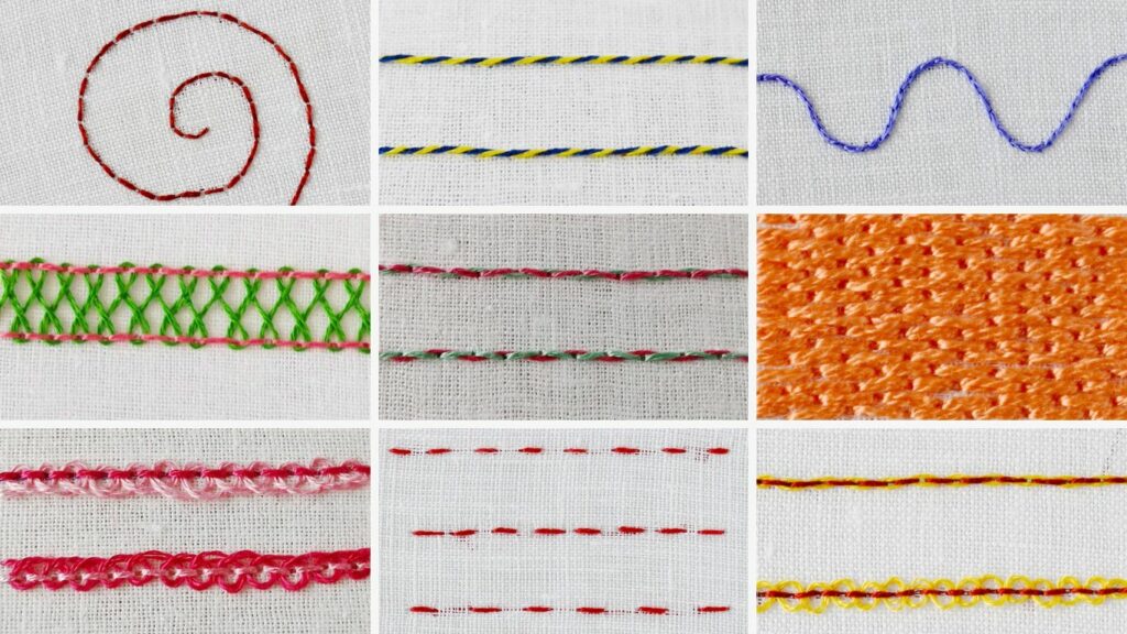hand embroidery back stitches: Backstitch and its variations image; Back stitch embroidery tutorial example image; BackStitch example image; how to do Back stitch example image; how to embroidery Back stitch example image; Back stitch embroidery example image