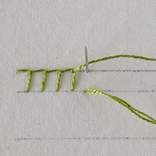 Berwick stitch embroidery step1