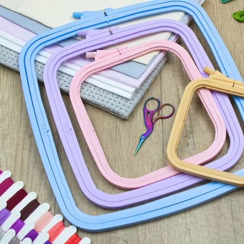 Square plastic hoops Nurge Etsy