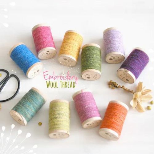Moire Rustic Wool Thread for embroidery on Etsy