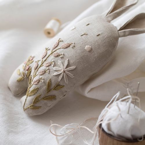 Easter bunny embroidery and sewing pattern on Etsy by whynotstitching