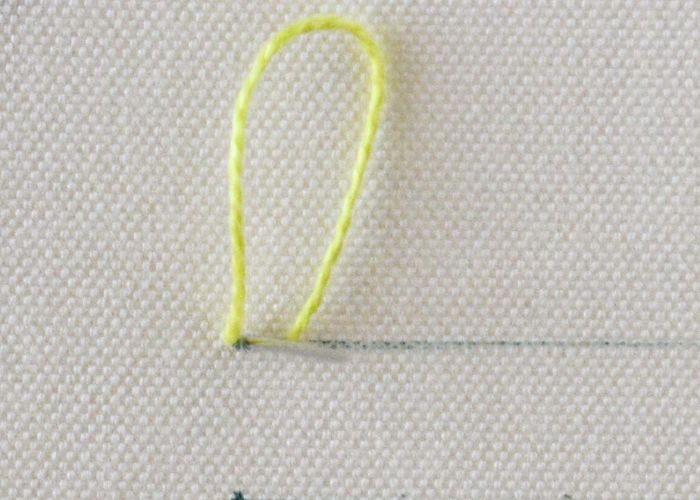 Demi-point Chevron Étape 2