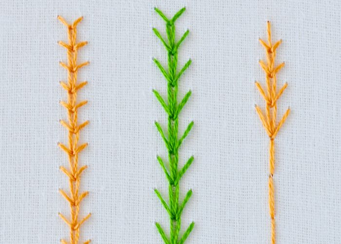 Broderie au point de métisse, diverses options