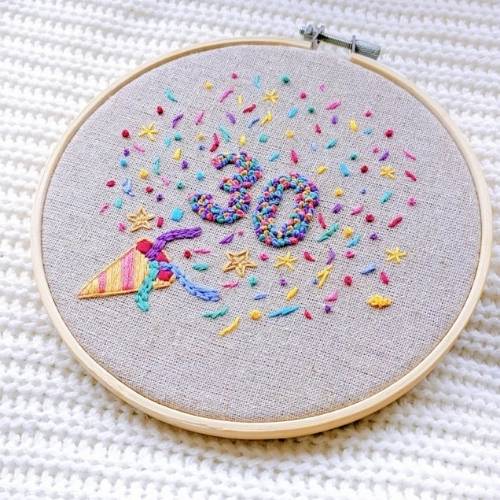 Birthday Party Popper Stickmuster von TheGinghamFox auf Etsy