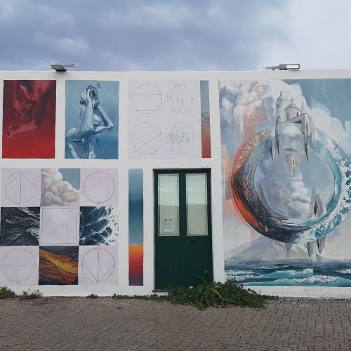 Street Art in Stromboli island, Italien