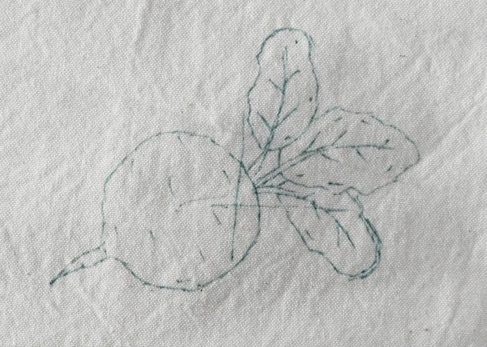 Beetroot pattern ready to stitch