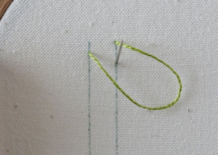 Closed Chain Stitch Step 2