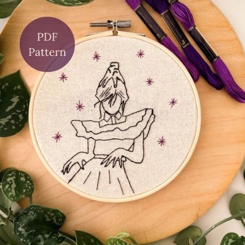 Wednesday Addams Dance hand embroidery pattern on Etsy